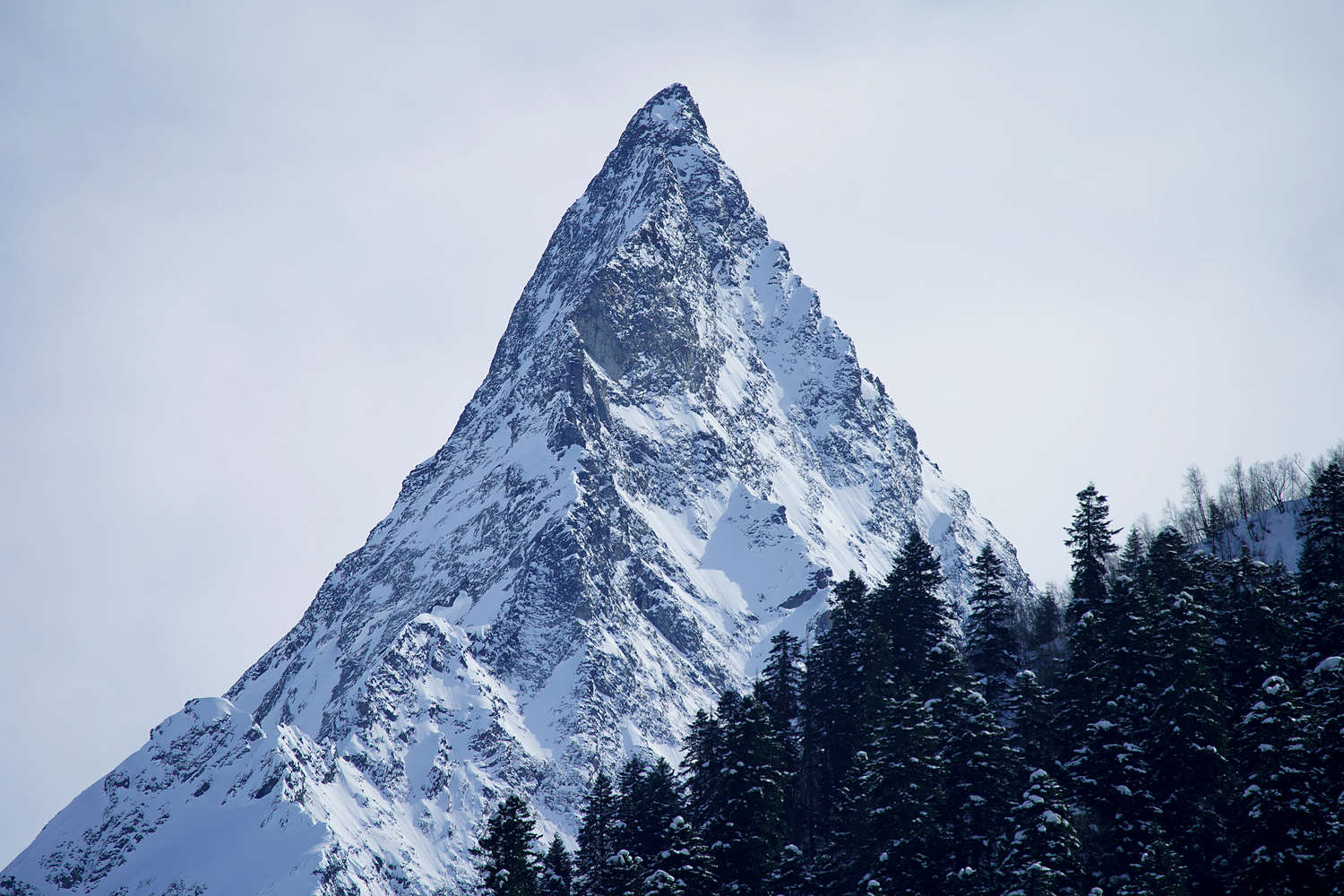 Snow peaks of Dombai, Caucasus - Peak Ine, 3455m : Photos