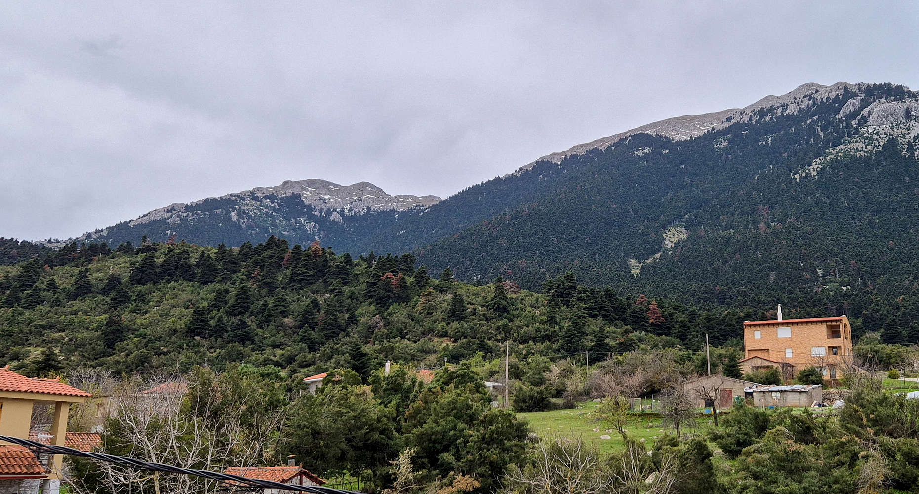 Helicon N Face as seen from Agia Anna.