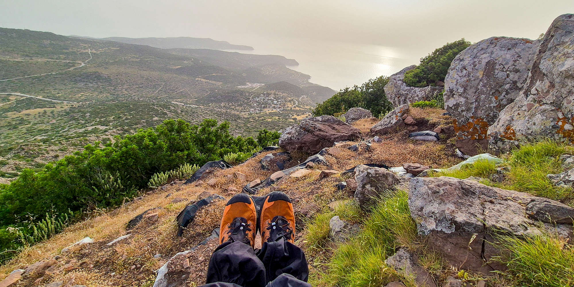 Obligatory feet dangle photo in the new La Sportivas’