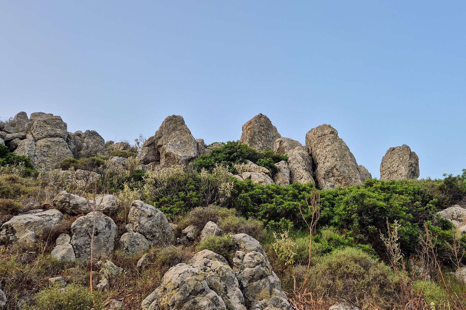 The “fingers” tafoni forms near the ravine section.