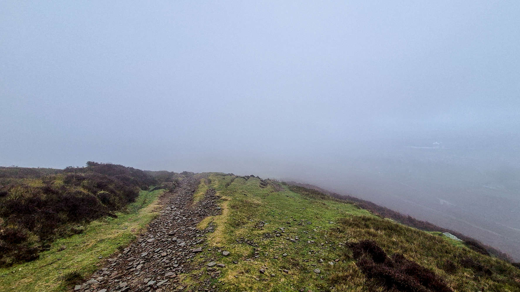 The ridge top-out on the descent.