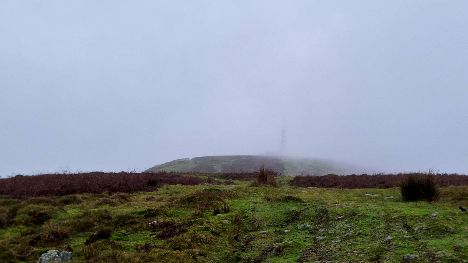 Descending towards the tower.