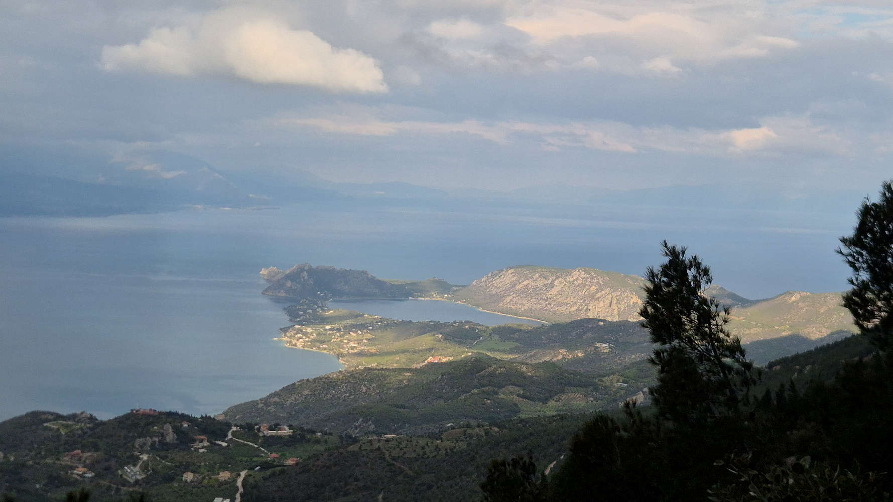 Zoomed view of sunny Heraion Lake.