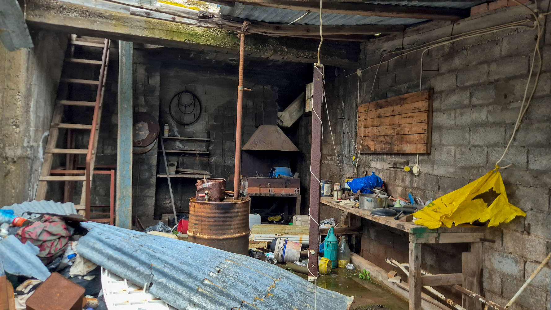 Dilapidated shed at the Monastery of Apostle Paul.