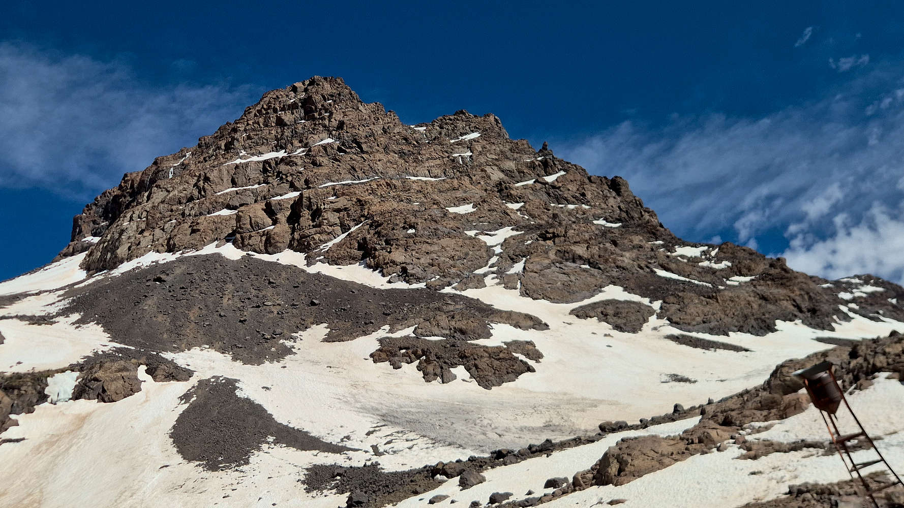 The central Buttress of Toubkal West (4,018m).
