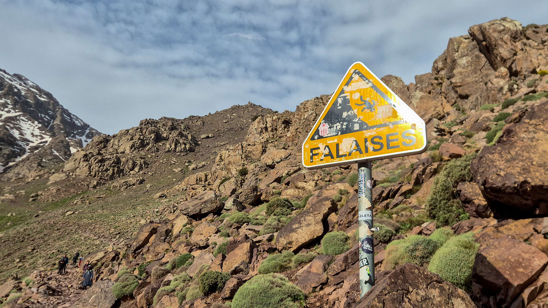 Signage at the pass.