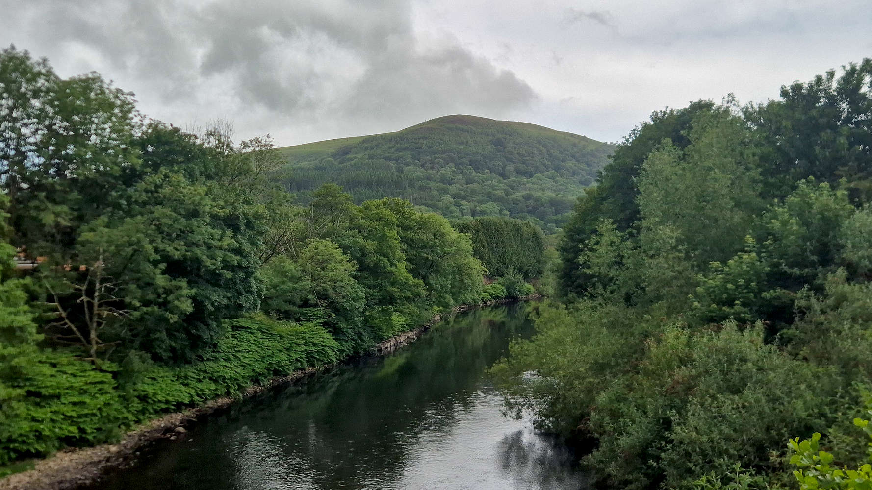 The Garth (307m) from Taff river bridge.
