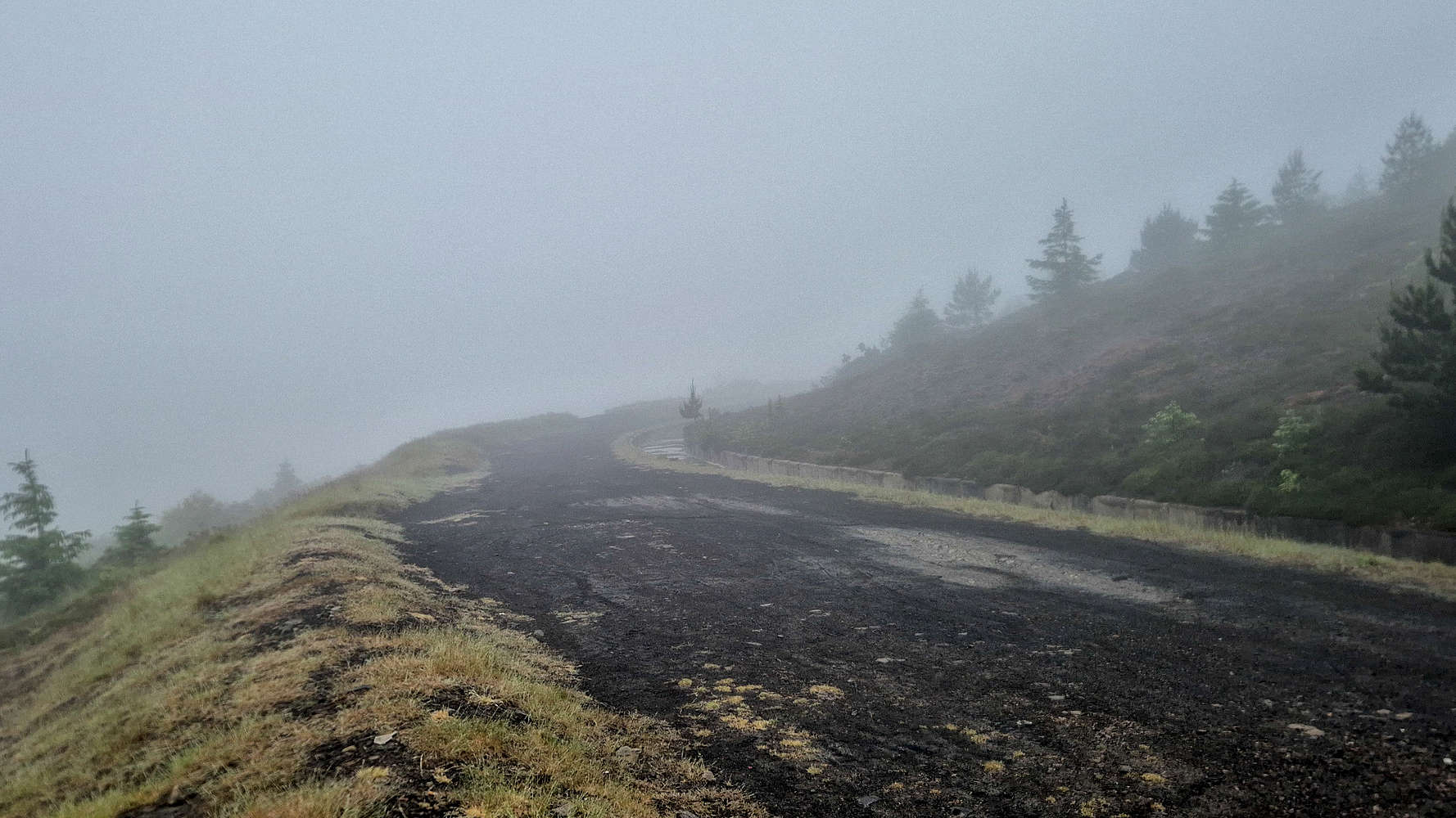 The access road to the summit.