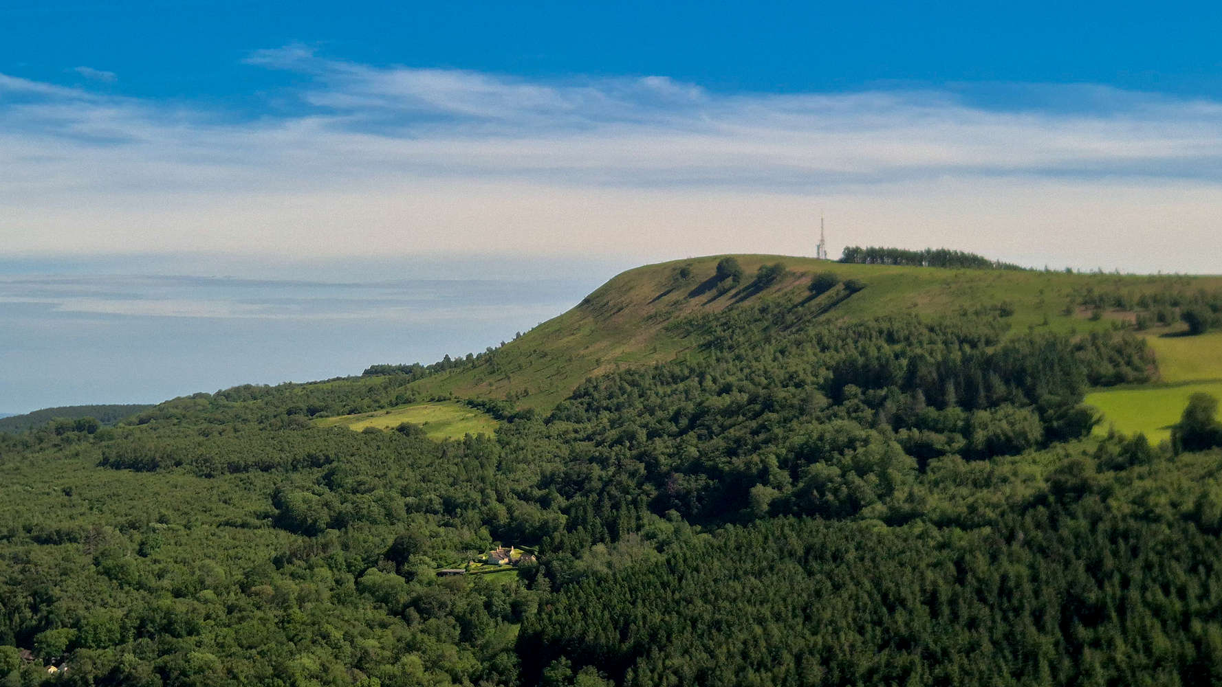 Mynydd Machen (362m) with its steep slope.