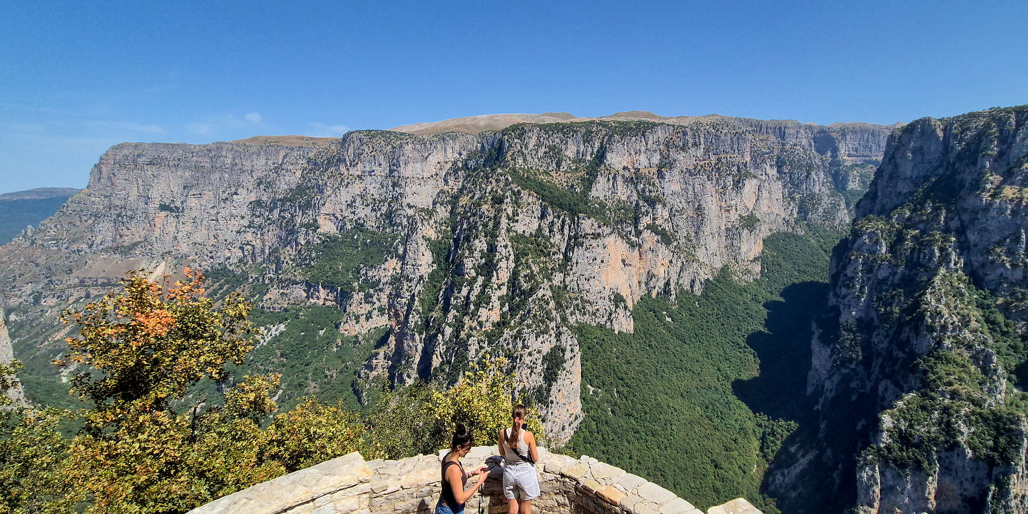 Panoramic view of Vikos Gorge from Oxya.