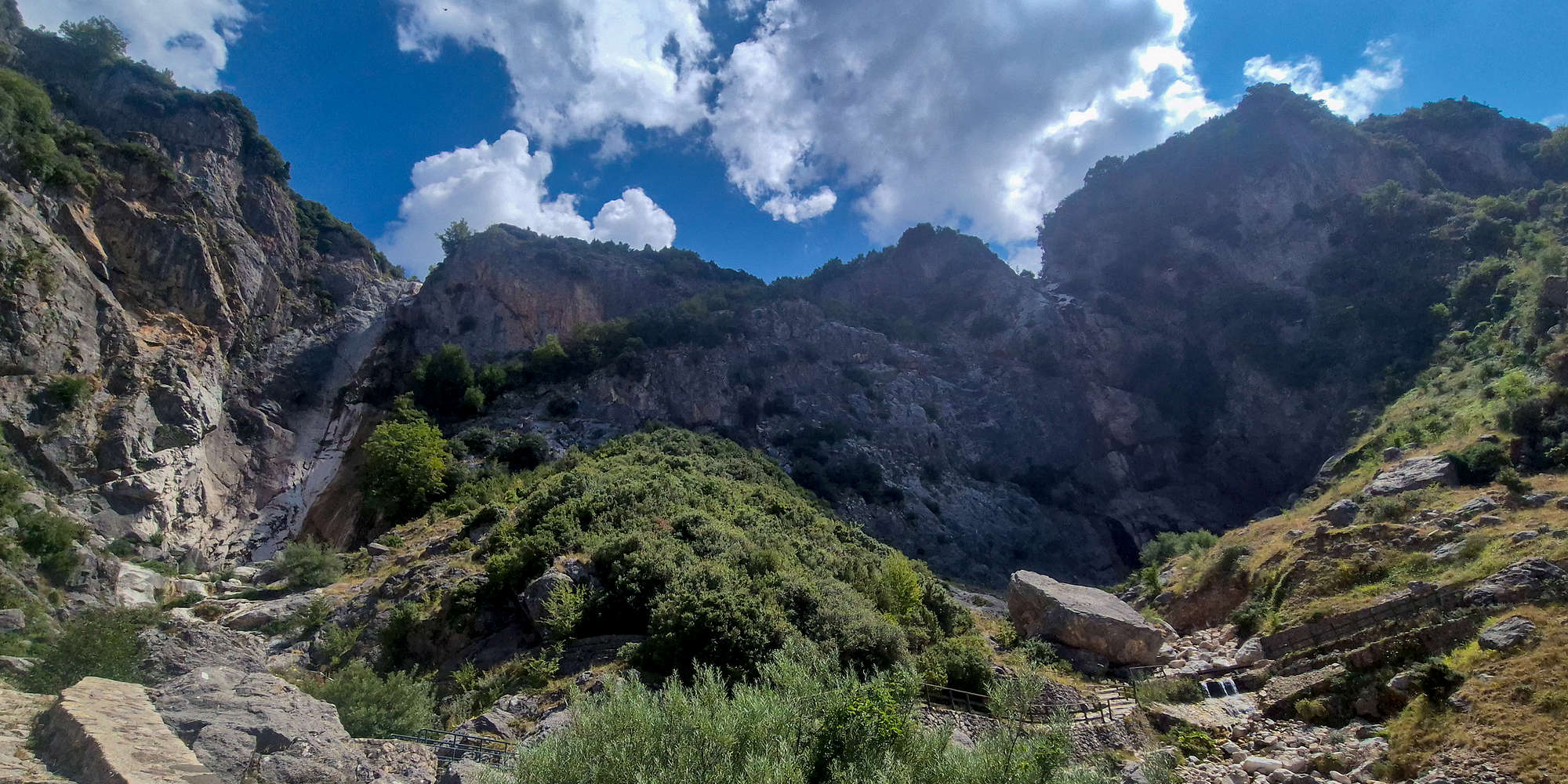 The twin waterfalls of Tzoumerka.