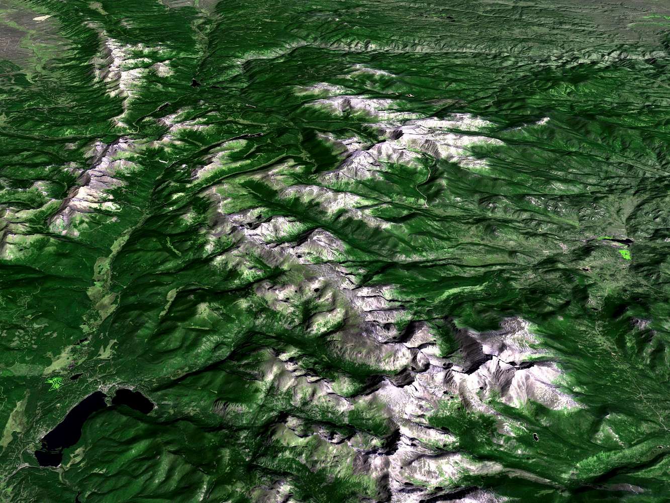 2400 x 1800 2MB Satellite Image of Rocky Mountain National Park ...