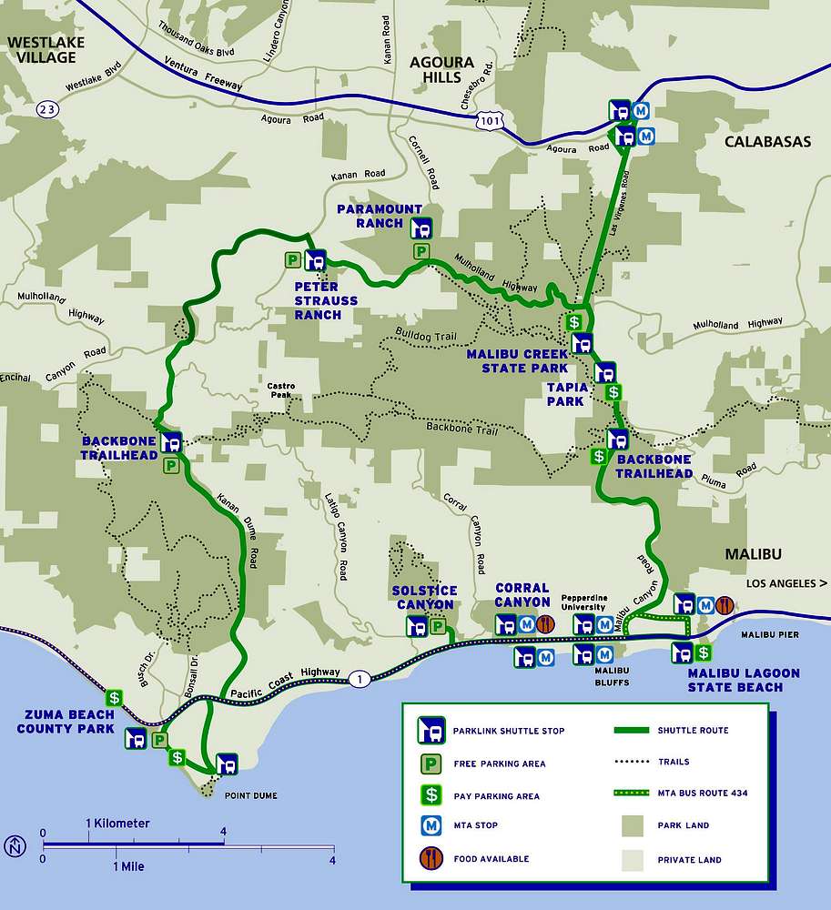 Malibu Shuttle Map : Photos, Diagrams & Topos : SummitPost