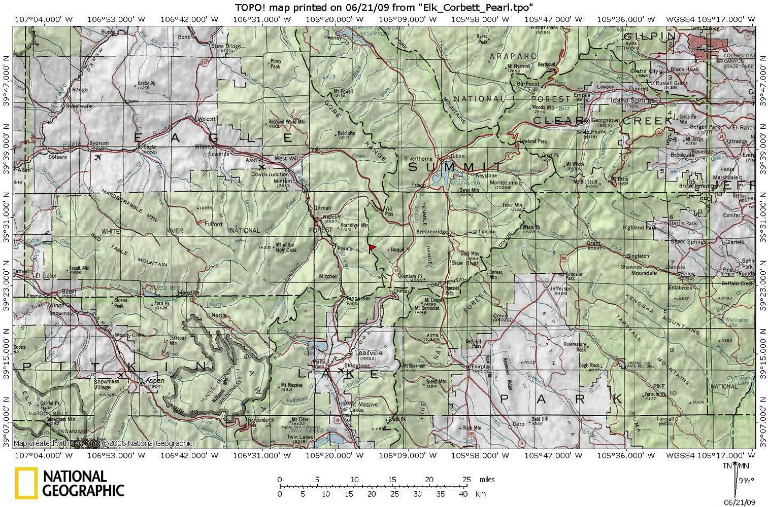 Elk Mountain Area Map Photos Diagrams And Topos Summitpost