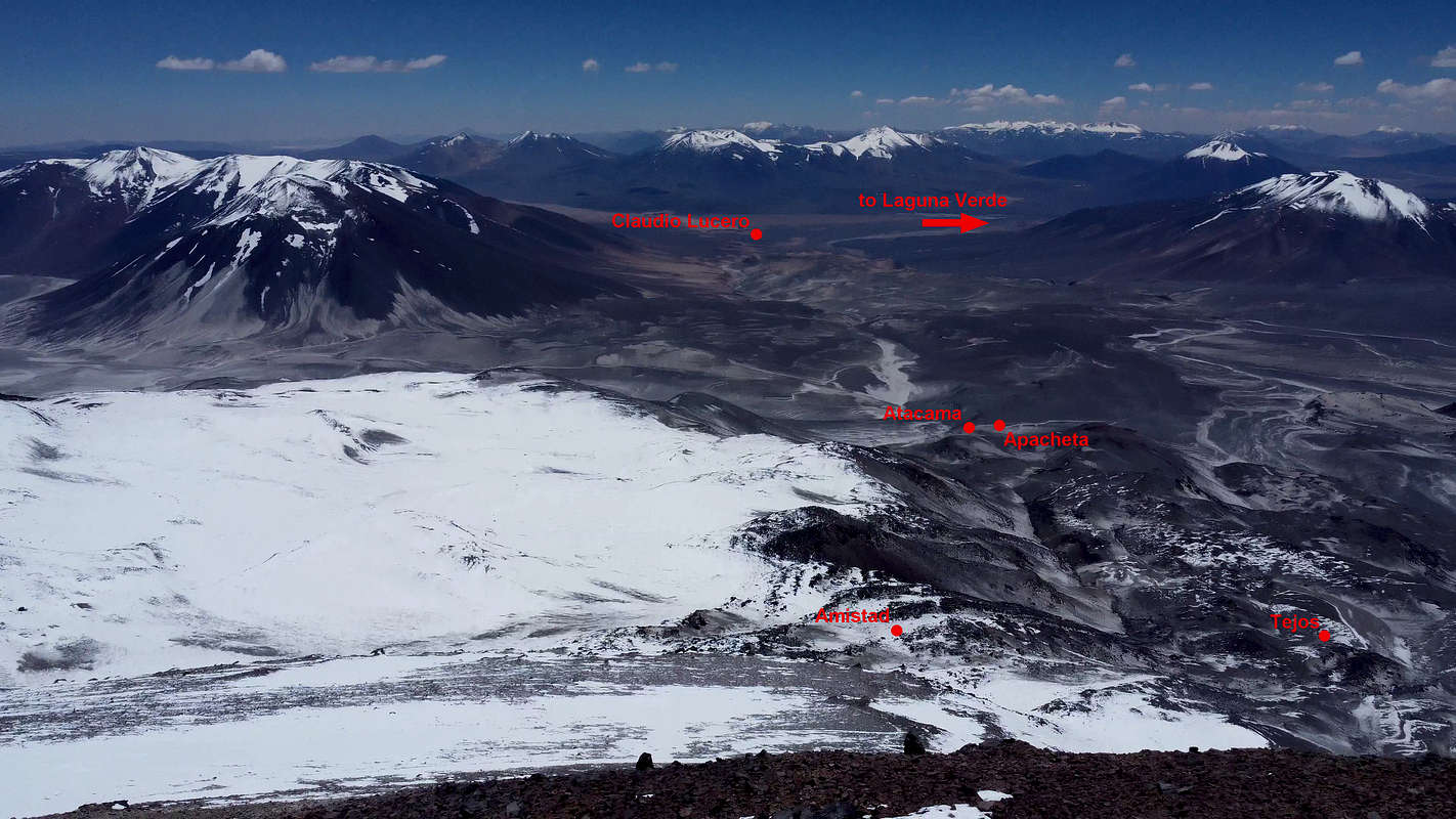 Ojos del Salado - Refugios Top View : Photos, Diagrams \u0026 Topos : SummitPost, image size:1422x800