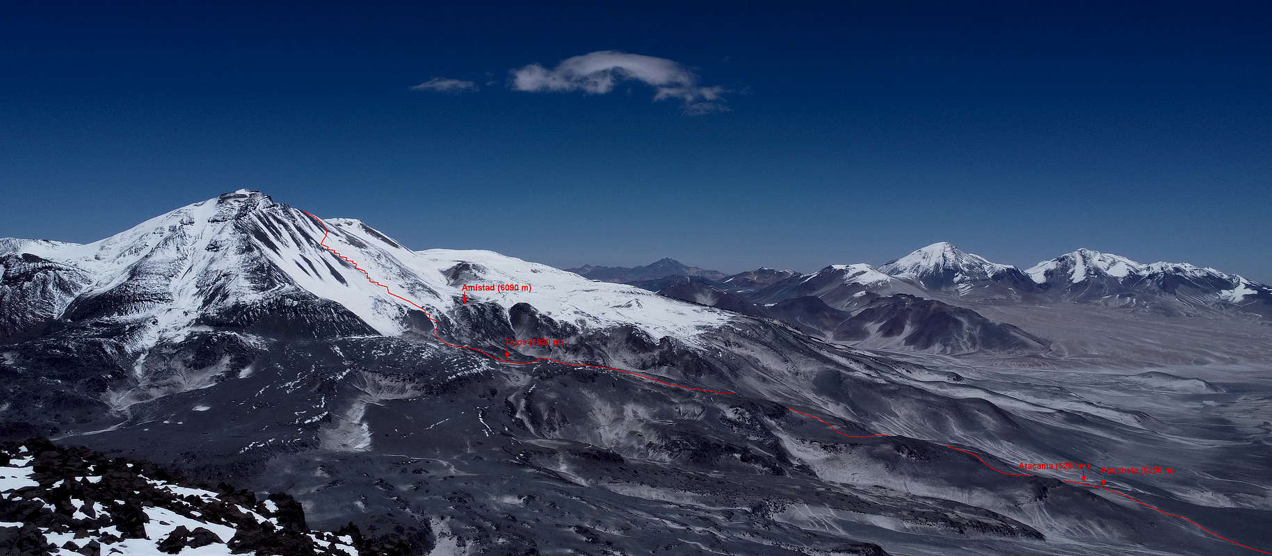 Ojos del Salado : Climbing, Hiking \u0026 Mountaineering : SummitPost, image size:1829x800