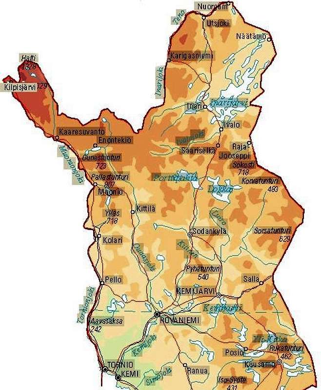 Topographic map of Finland. : Photos, Diagrams & Topos : SummitPost