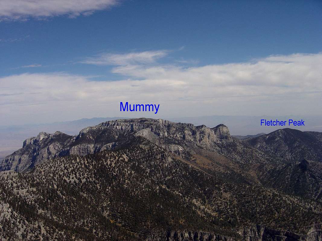 Fletcher Peak from Mt. Charleston Photos, Diagrams & Topos SummitPost