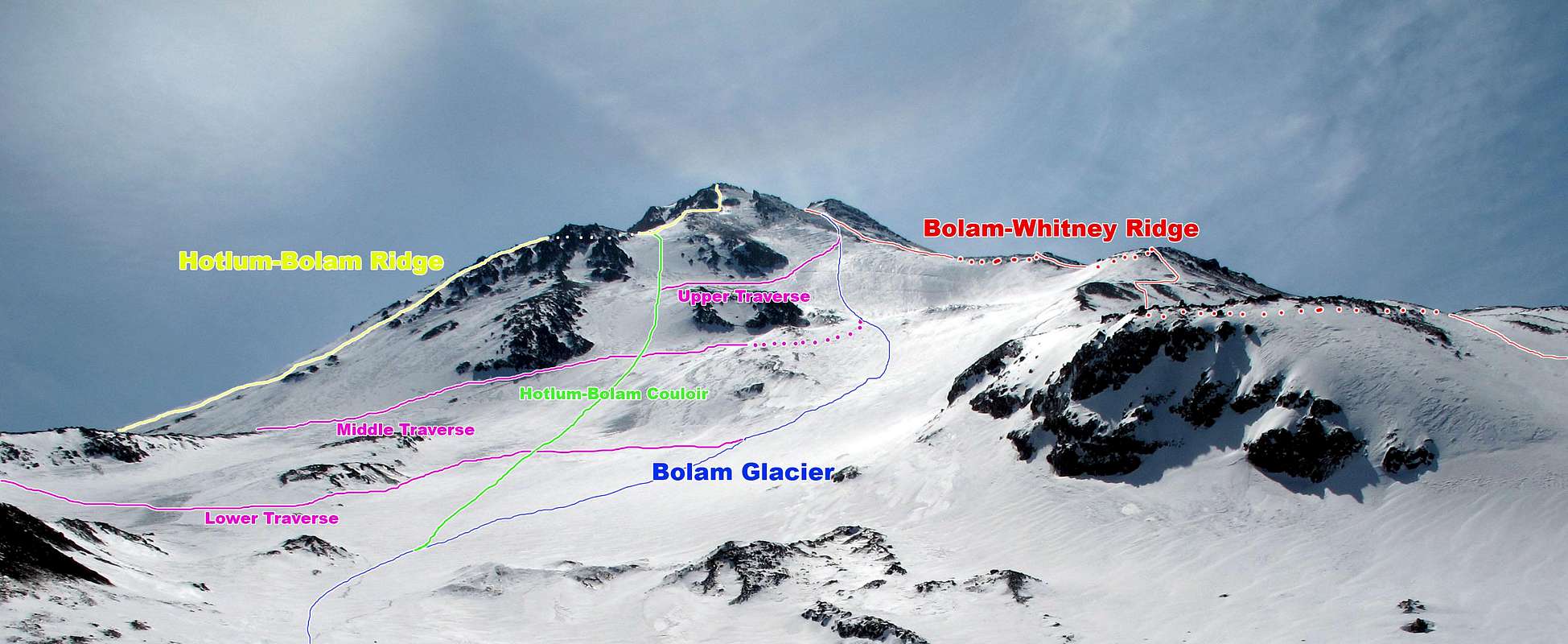 Routes on the N Face of Mt Shasta : Photos, Diagrams & Topos : SummitPost
