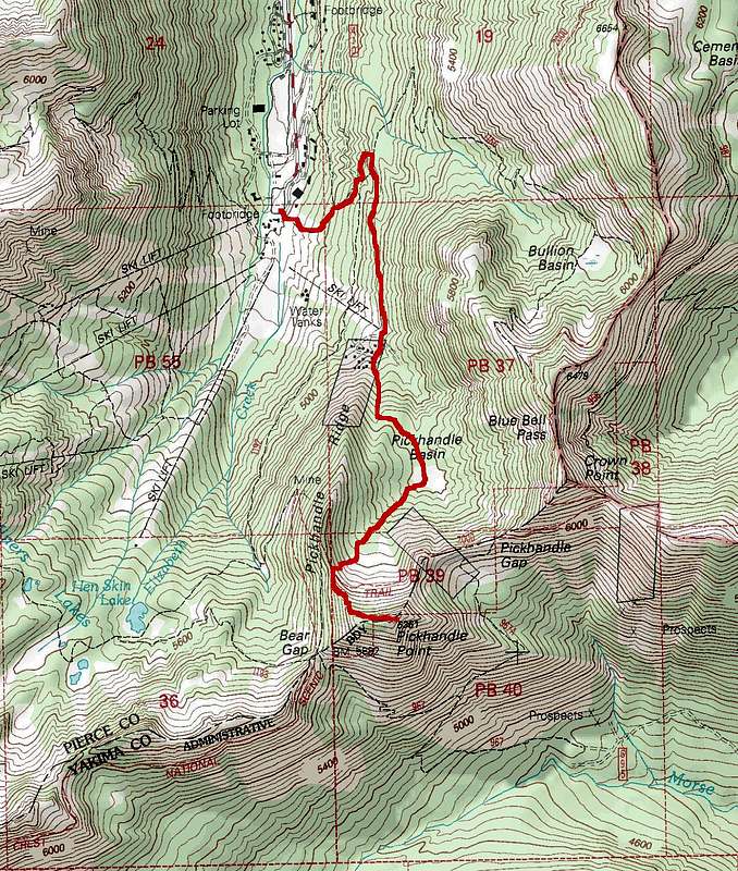 Map of the Proper Route : Photos, Diagrams & Topos : SummitPost