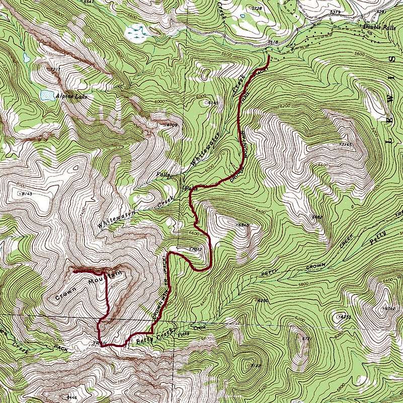 Crown Mountain Route Map : Photos, Diagrams & Topos : SummitPost