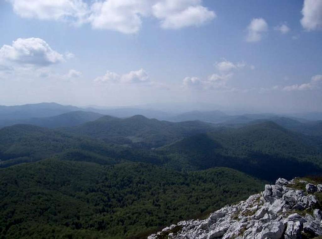 View from the summit of...