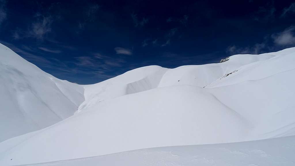 Alto Toroni at about 5500 metres (summit off screen to the left)