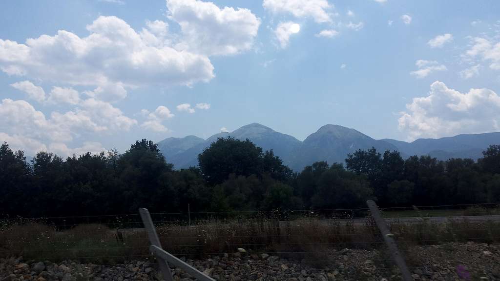 The northern peaks of Taygetos from the highway