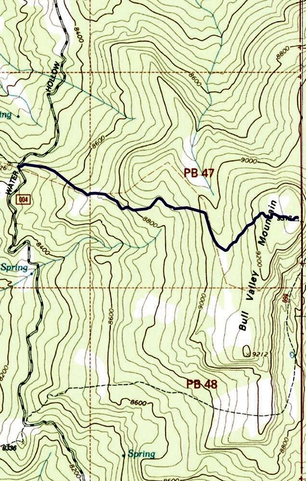 Gaia Track for Bull Valley Mtn