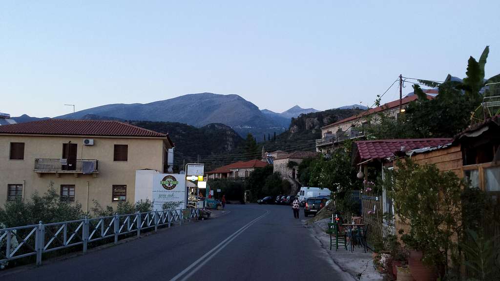Profitis Ilias as seen from the village of Kardamyli (0m)