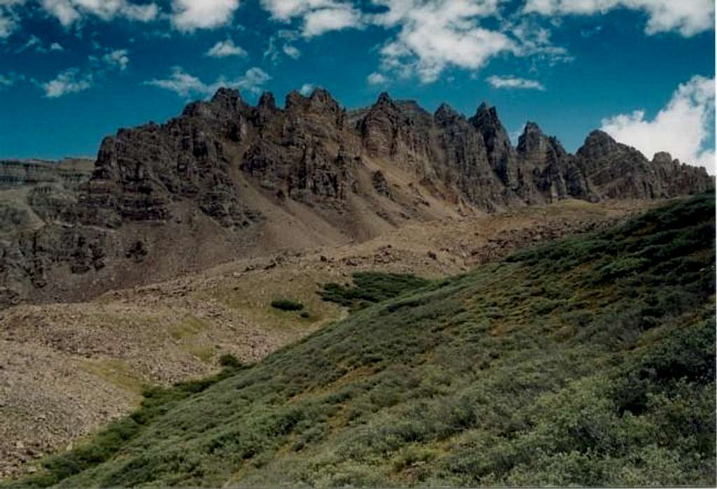 A view of the south-east ridge.