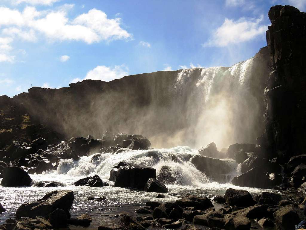 Öxarárfoss, waterfall at Þingvellir