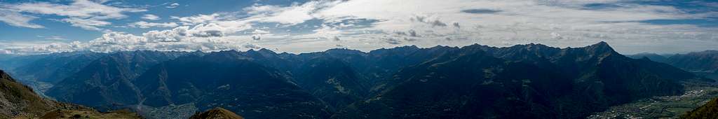Panorama across the Alpi Orobie