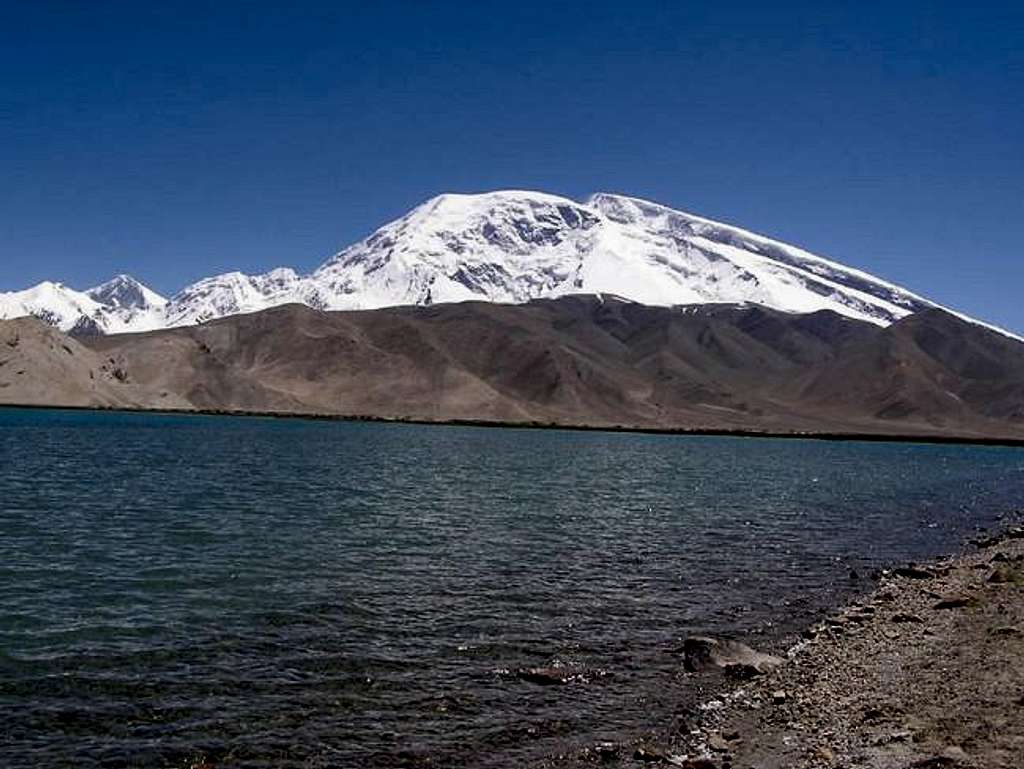 Muztagh Ata from Karakul Lake