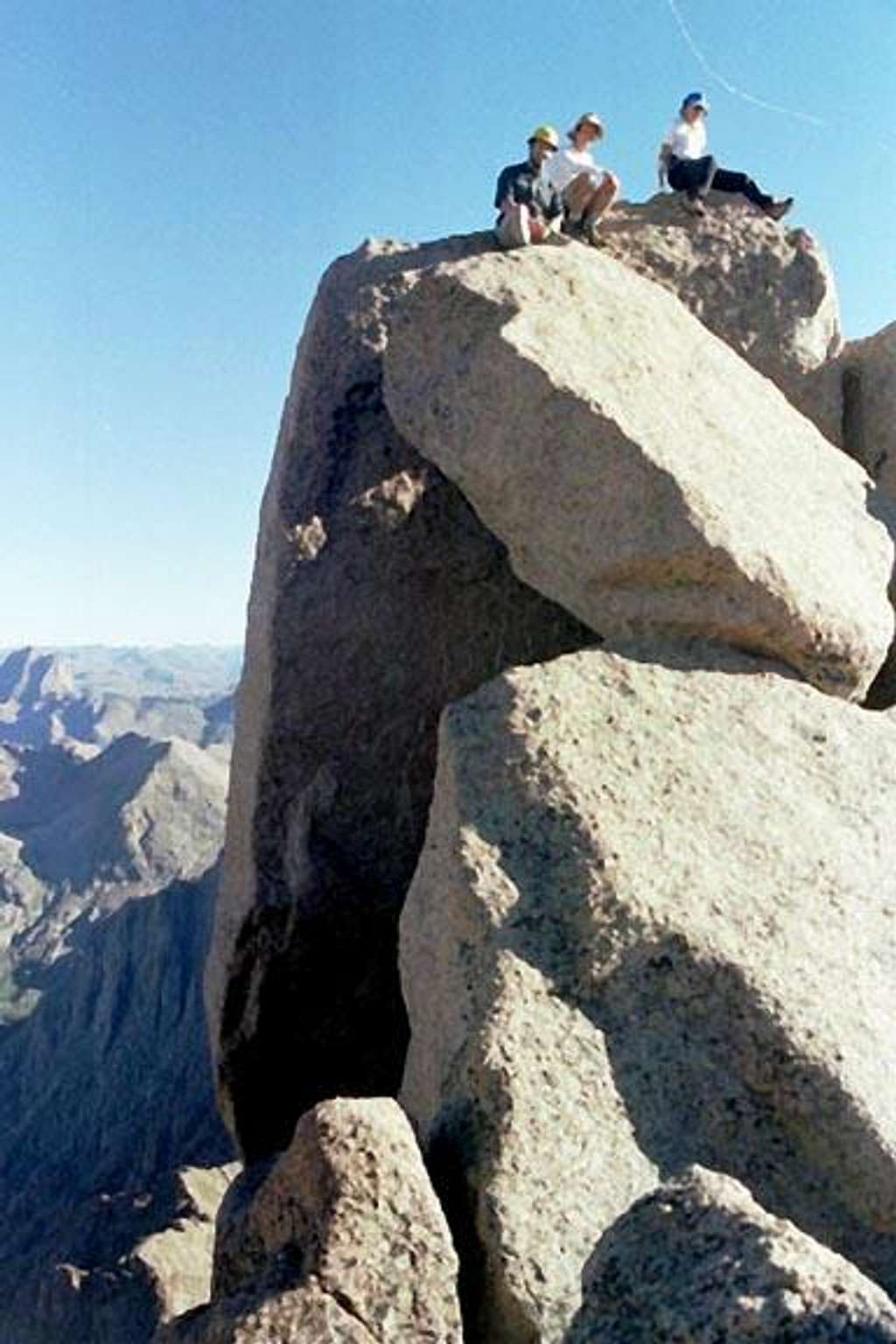 The summit boulder of...