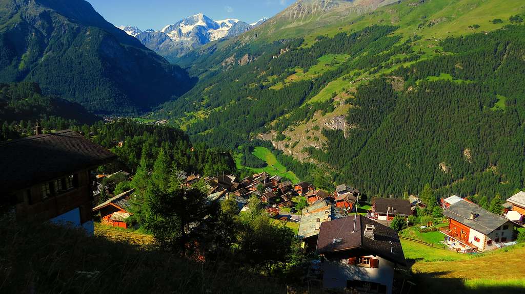 Pigne d`Arolla, Val d `Herens from Villaz