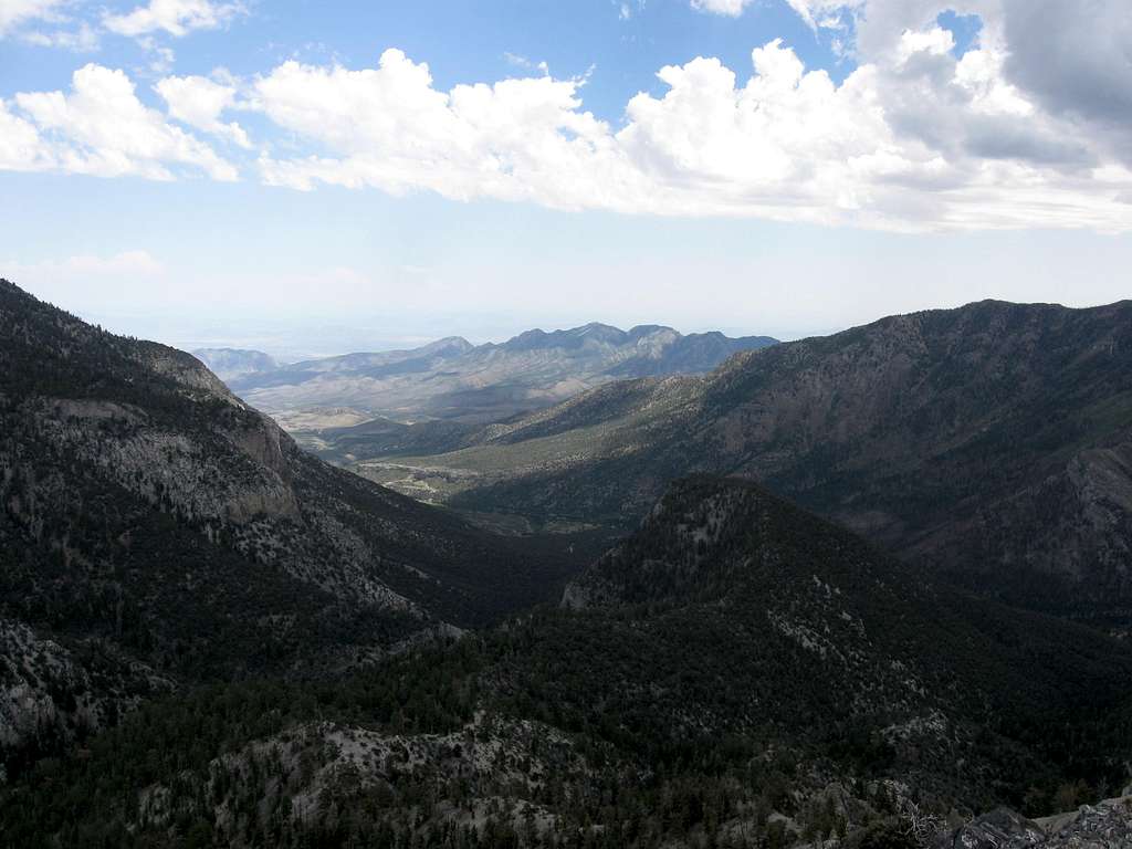 Looking West Down Kyle Canyon