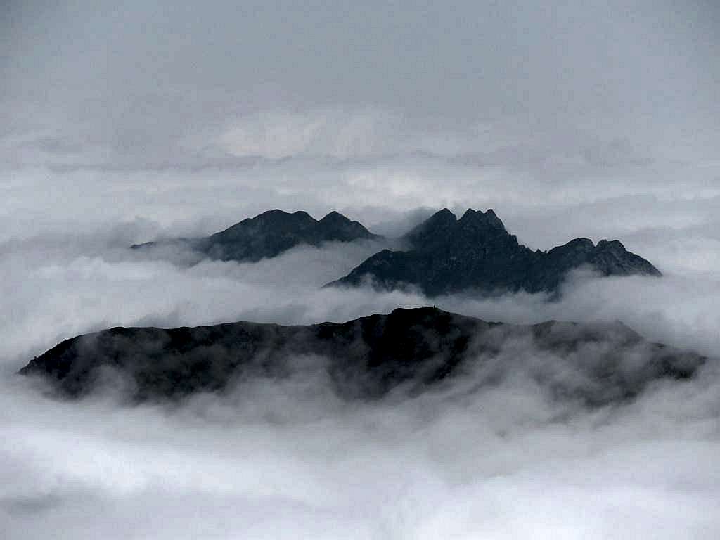 Kitzbuheler Alpen in sea of clouds