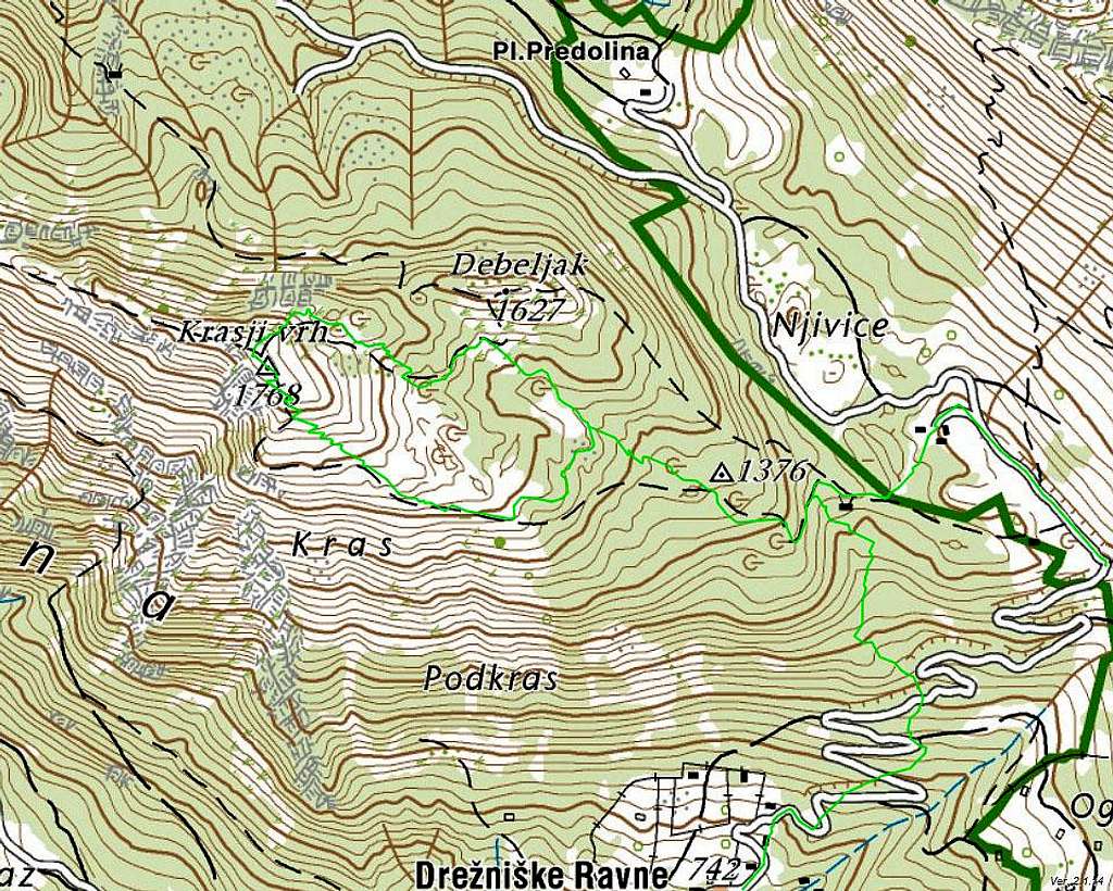 Krasji vrh marked trail