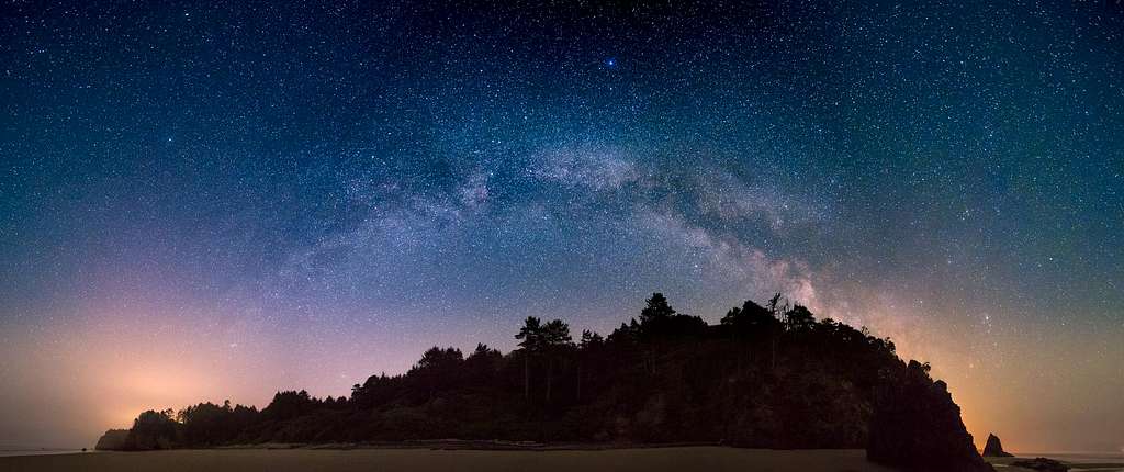 Milky Way and Oregon Coast