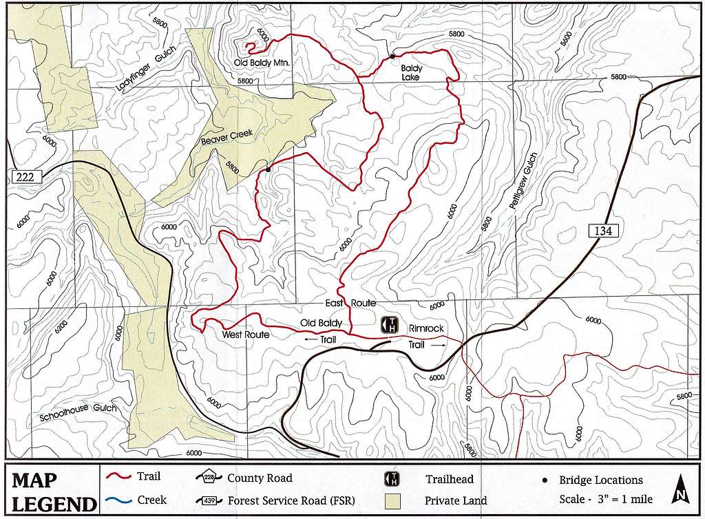 Old Baldy Trail Map