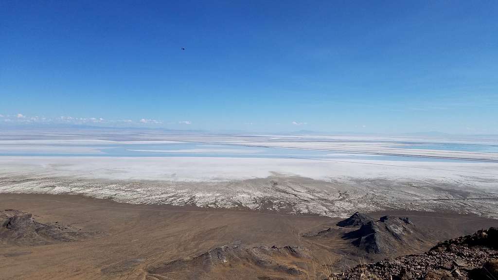 Looking south over the salt flats