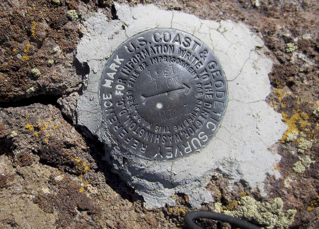 Summit marker for Desatoya