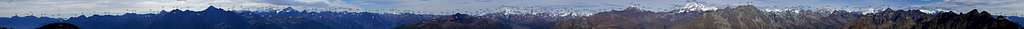360° annotated summit panorama from Becca di Viou