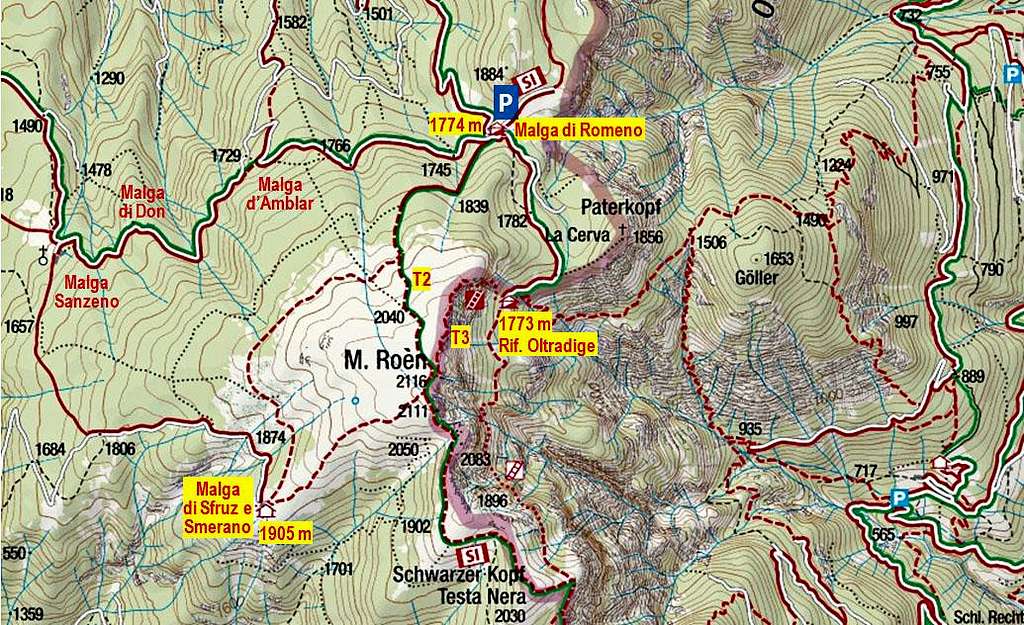 Monte Roen map