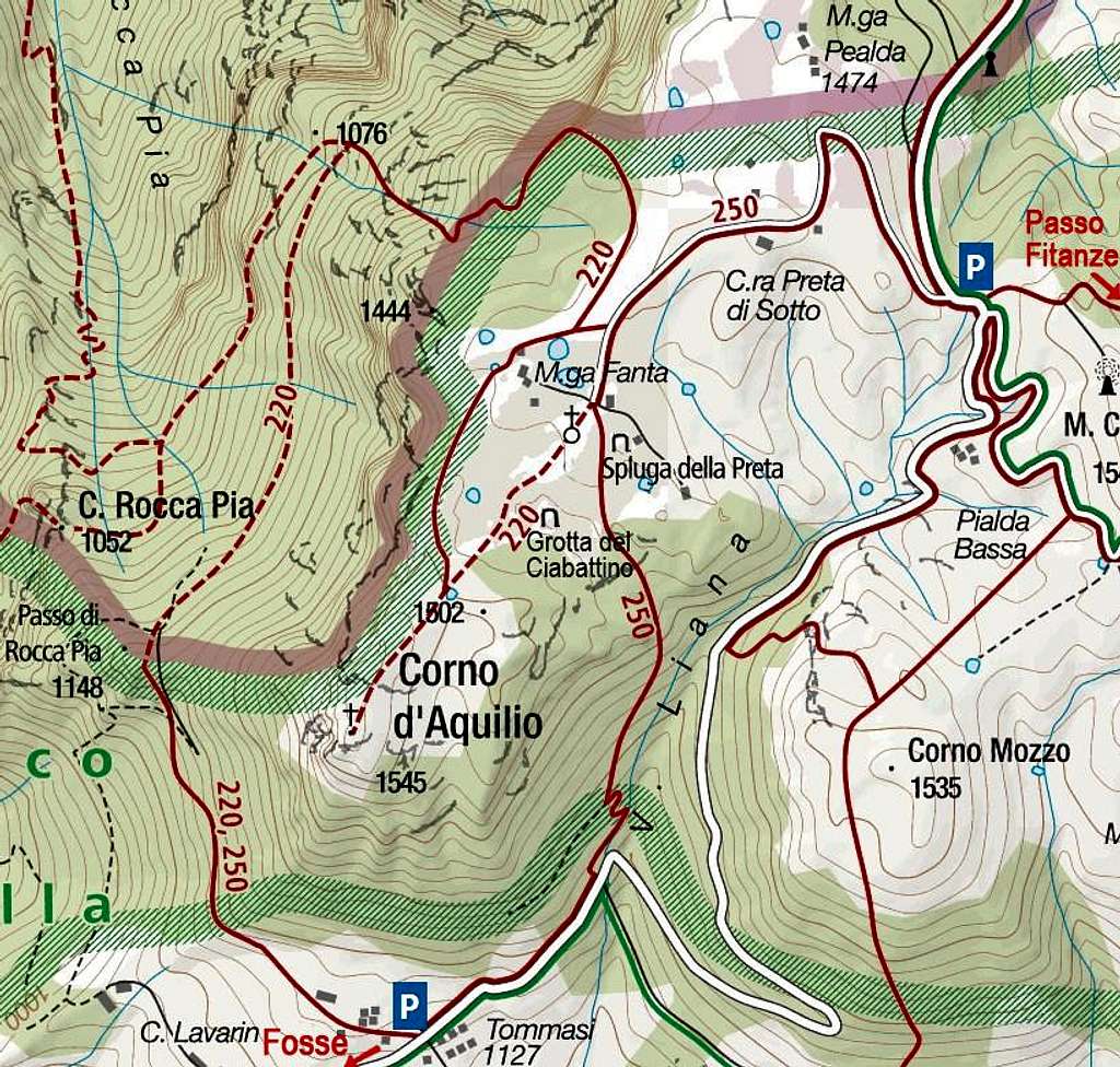 Corno d'Aquilio map