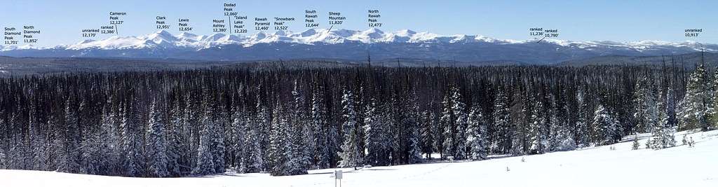 southern Medicine Bow Mountains annotated
