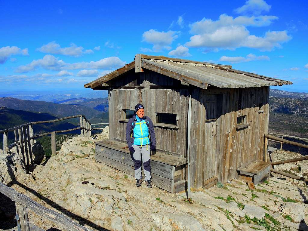 Fire lookout shelter on the top of M. Novo San Giovanni