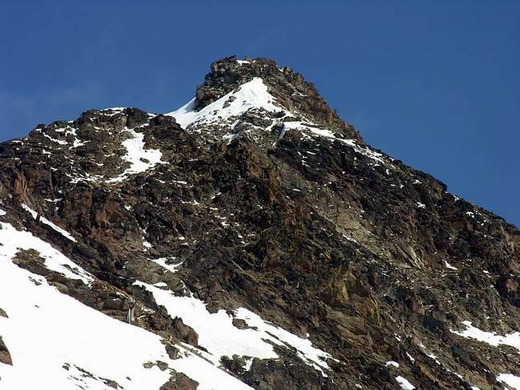La punta Coppi (3231 m  )   from punta di Arpisson