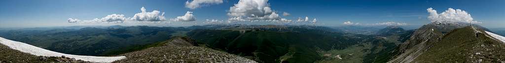 360° summit panorama from Monte Porrara